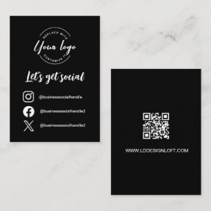 Carte De Visite Obtenons les poignées des médias sociaux et le cod