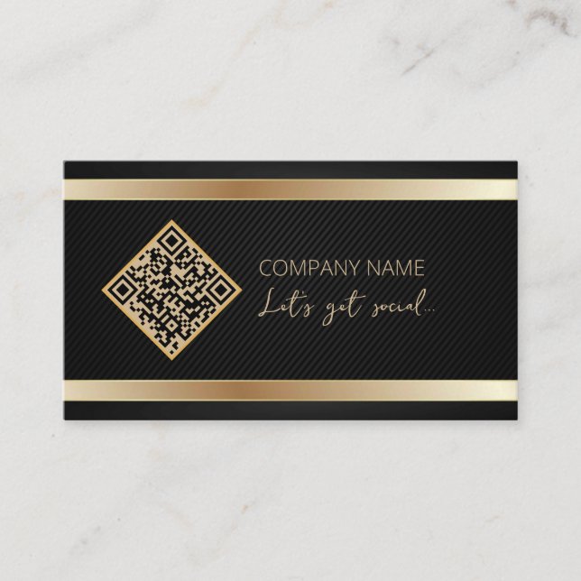 Carte De Visite Obtenons Social Code QR des médias sociaux (Devant)