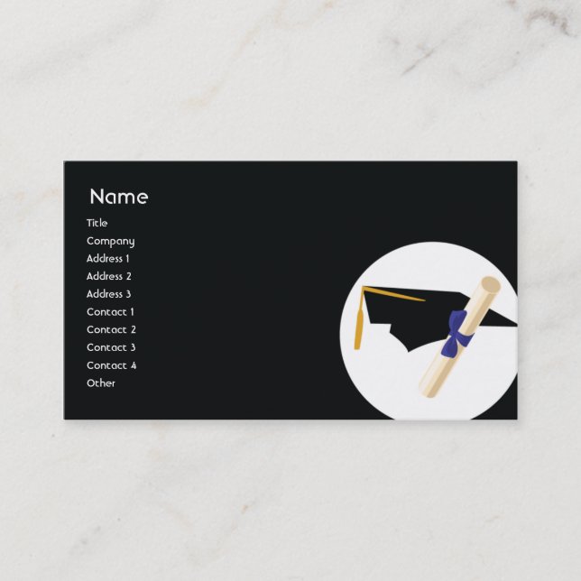 Carte De Visite Obtention du diplôme - affaires (Devant)
