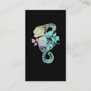 Carte De Visite Occulte Serpent Rose Wicca Pastel Goth Witchcraft