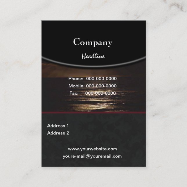 Carte de visite Océan (Devant)