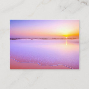 Carte De Visite Océan Atlantique Mer Nature Eau Bleue Vue coucher