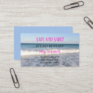 Carte De Visite Ocean Beach Jet Ski Surf Shop