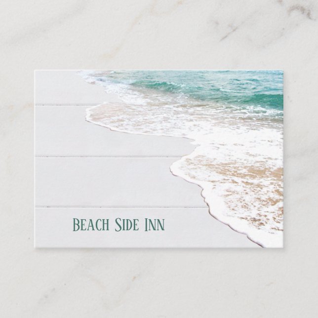 Carte De Visite Ocean Beach Sur Wood (Devant)
