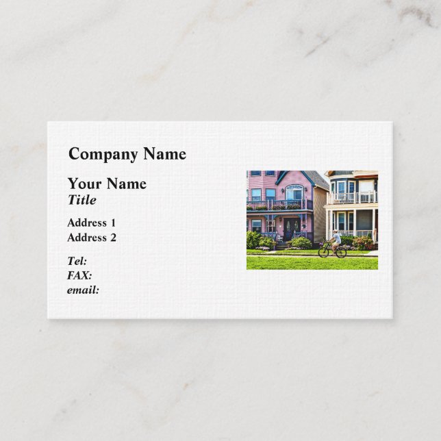 Carte De Visite Ocean Grove NJ – Promenade le long d'Ocean Pathway (Devant)