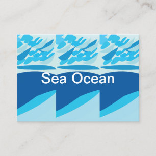 Carte De Visite Océan Mer Bleue