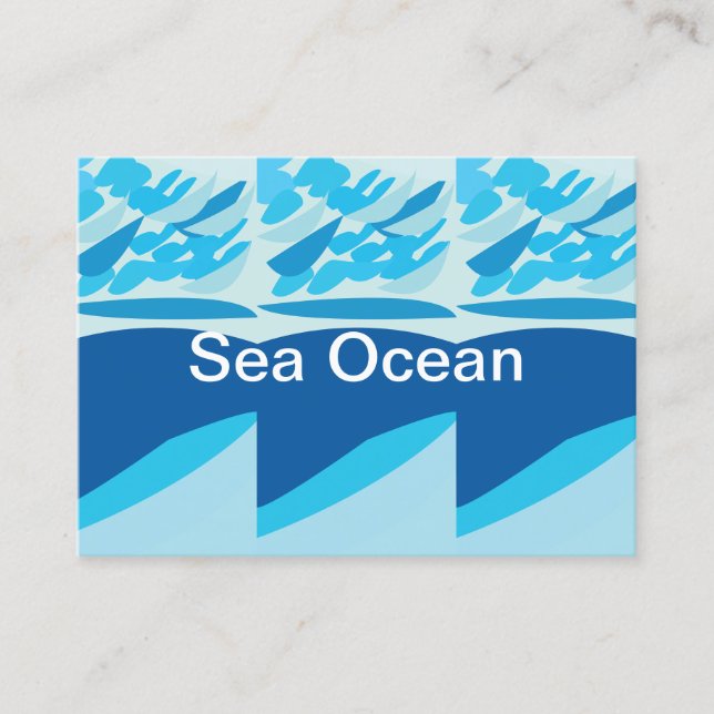 Carte De Visite Océan Mer Bleue (Devant)