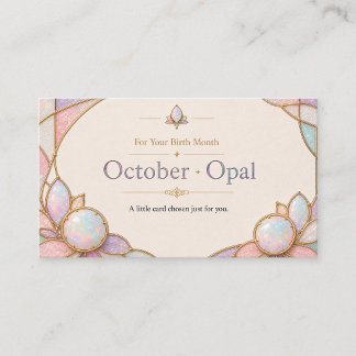 Carte De Visite October Opal Birthstone Shop Card