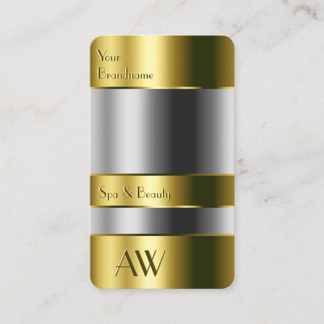 Carte De Visite Oeil Capture or Conteneur en verre Optique Monogra (Devant)