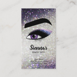Carte De Visite Oeil de cils violets