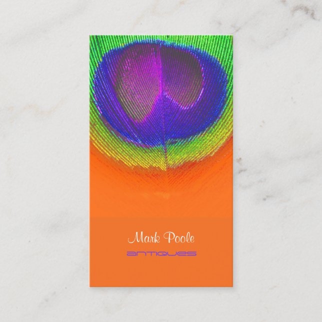 Carte De Visite Œil de paon PixDezines/cobalt+émeraude (Devant)