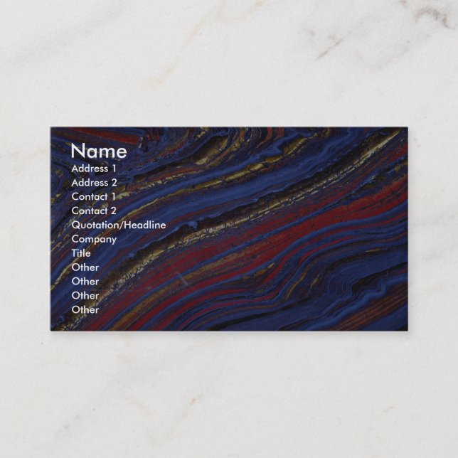 Carte De Visite Oeil, hématite et jaspe de tigre (Devant)