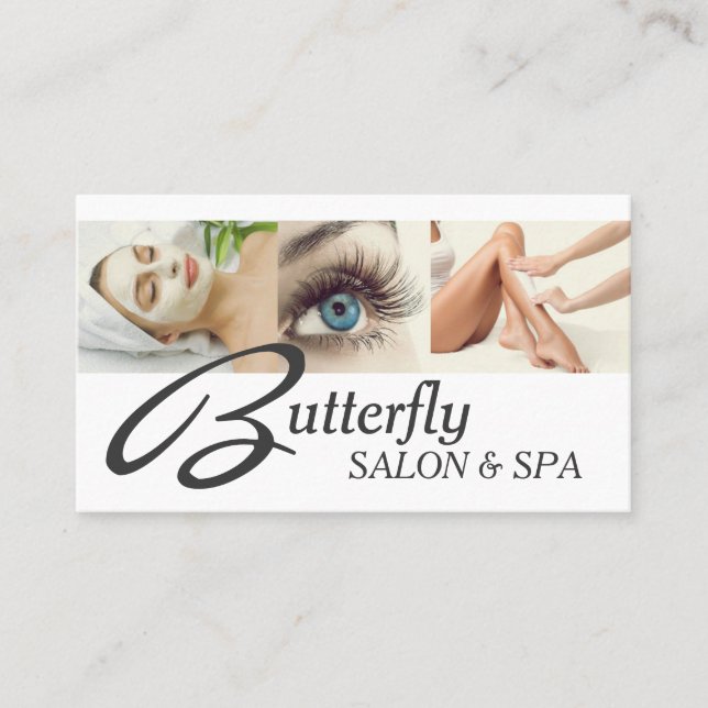 Carte De Visite Oeil Lashes Extensions Wax Facials Spa Salon Beaut (Devant)
