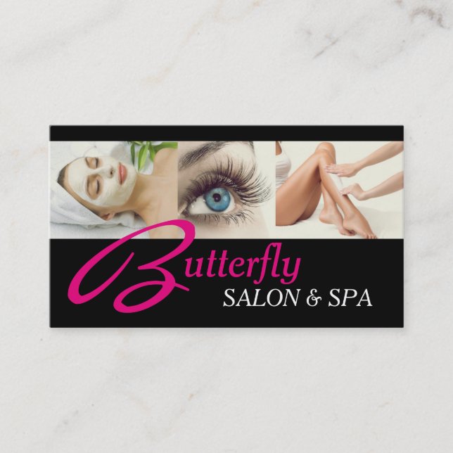 Carte De Visite Oeil Lashes Extensions Wax Facials Spa Salon Beaut (Devant)
