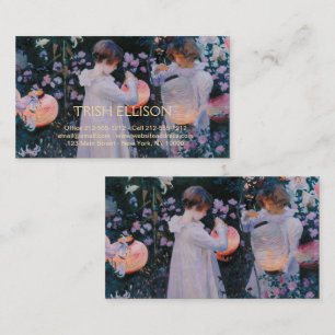 Carte De Visite Œillet Lily Lily Rose John Singer Sargent Art