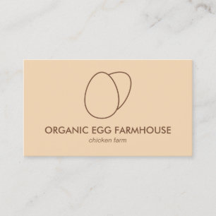 Carte De Visite Œuf de poule de ferme brun orange