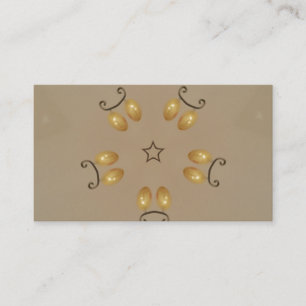 Carte De Visite Oeuf Jaune Doré Motif OEufs de Pâques Beige rustiq