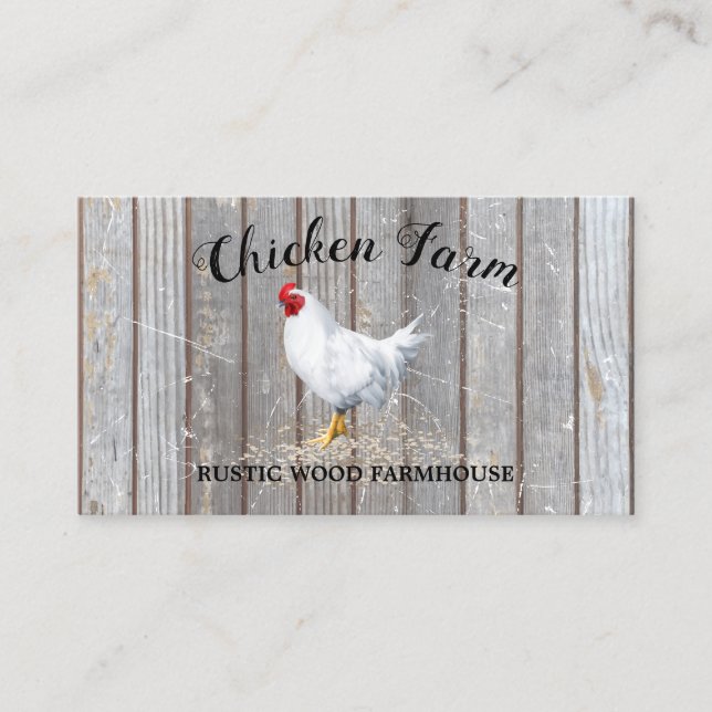 Carte De Visite Œuf rustique de Ferme de Poulet (Devant)