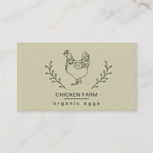 Carte De Visite Oeufs bio Poulet Hen Farm Voiture Vintage d'affair