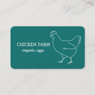 Carte De Visite Oeufs frais de ferme Poulet