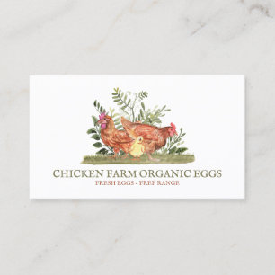Carte De Visite oeufs frais de la ferme avicole