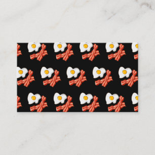 Carte De Visite Oeufs frits Bacon Petit-déjeuner Amoureux de gour