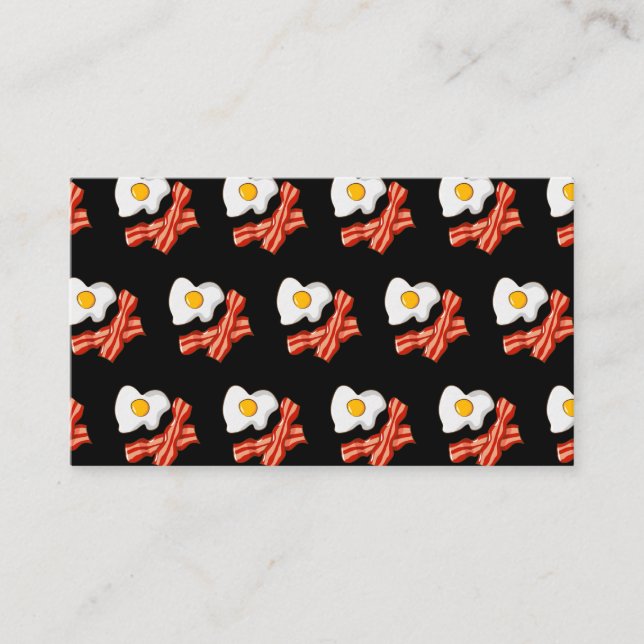 Carte De Visite Oeufs frits Bacon Petit-déjeuner Amoureux de gourm (Devant)