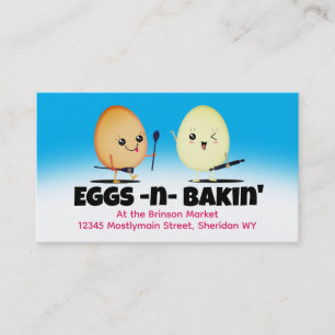 Carte De Visite OEufs mignons ustensiles de cuisine boulangerie pâ