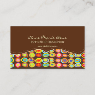 Carte De Visite Œufs rétro sur fond de chocolat/DIY