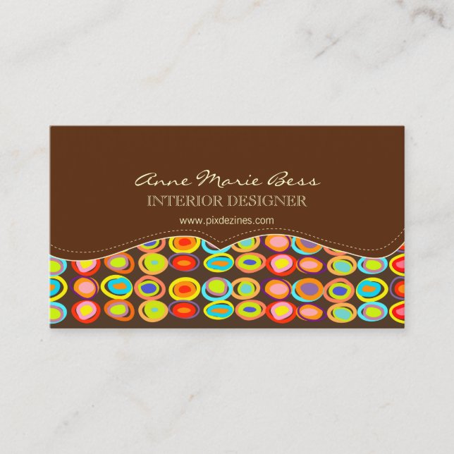 Carte De Visite Œufs rétro sur fond de chocolat/DIY (Devant)