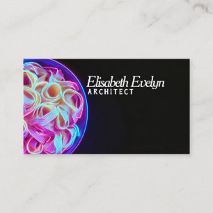 Carte De Visite Œuvre d'art Cyberpunk Neon Pasta Bowl v53