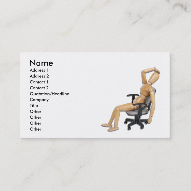 Carte De Visite OfficeFrustration, nom, adresse 1, adresse 2,… (Devant)