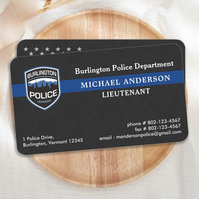 Carte De Visite Officier de Logo du Département de Police (Créateur téléchargé)