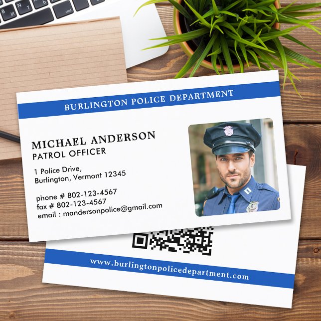 Carte De Visite Officier de police moderne photo application de la (Créateur téléchargé)