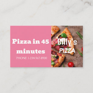 Carte De Visite Offre de réduction sur la livraison de pizza