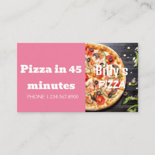 Carte De Visite Offre de réduction sur la livraison de pizza