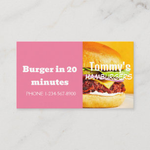 Carte De Visite Offre de remise sur la livraison de hamburgers
