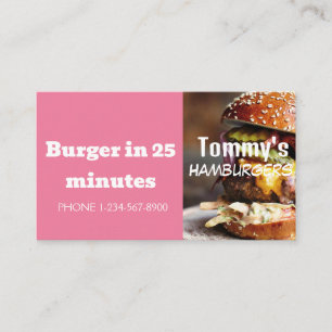 Carte De Visite Offre de remise sur la livraison de hamburgers