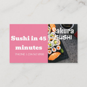 Carte De Visite Offre de remise sur la livraison de sushi