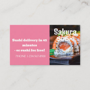 Carte De Visite Offre de remise sur la livraison de sushi