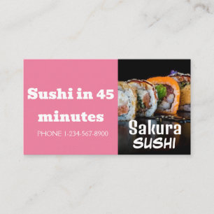 Carte De Visite Offre de remise sur la livraison de sushi