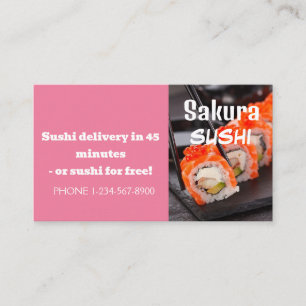 Carte De Visite Offre de remise sur la livraison de sushi
