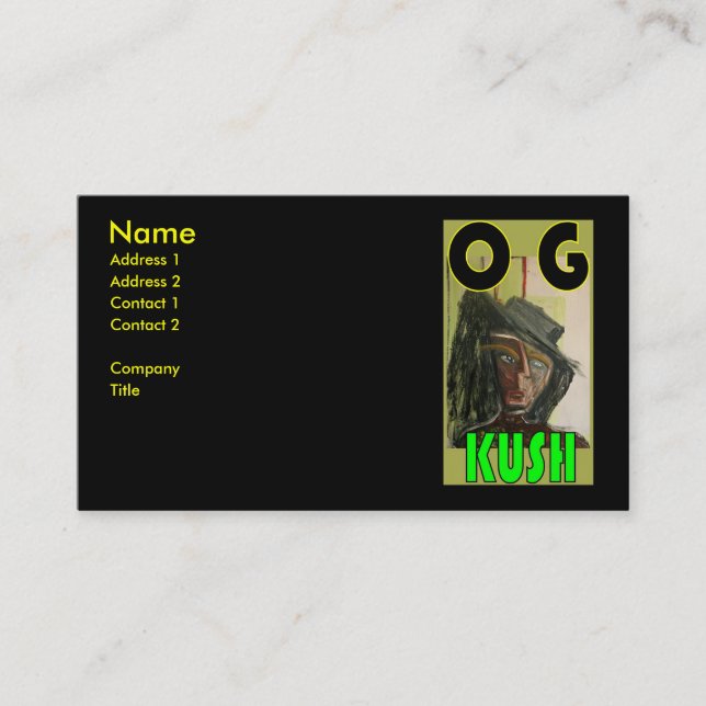 CARTE DE VISITE OG KUSH (Devant)
