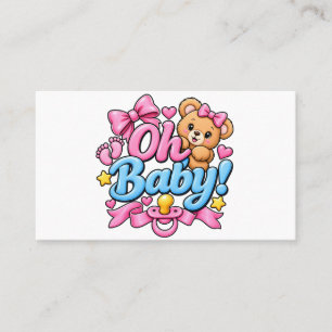 Carte De Visite Oh Bébé ! Décoration de fête prénatale