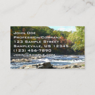 Carte De Visite Ohiopyle River Rapids à l'automne Pennsylvanie Aut