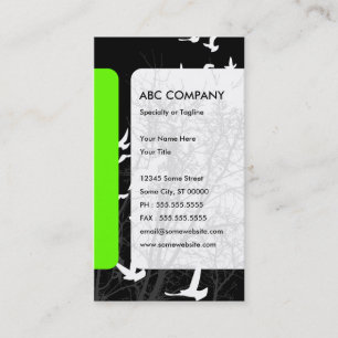 Carte De Visite oiseau à silhouette