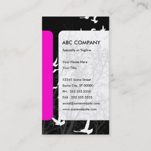 Carte De Visite oiseau à silhouette