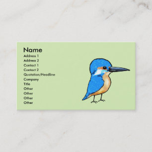 Carte De Visite oiseau bleu mignon de martin-pêcheur