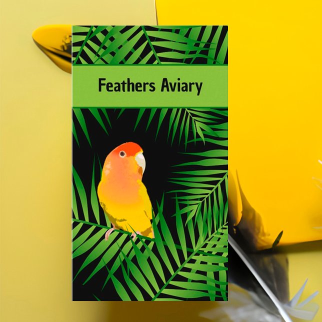 Carte De Visite Oiseau d'éleveur de perroquets Avion brillant Love (Créateur téléchargé)