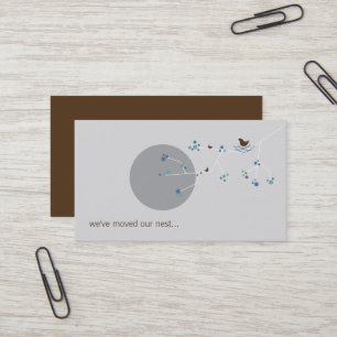 Carte De Visite Oiseau d'emboîtement + Adresse debut de piste